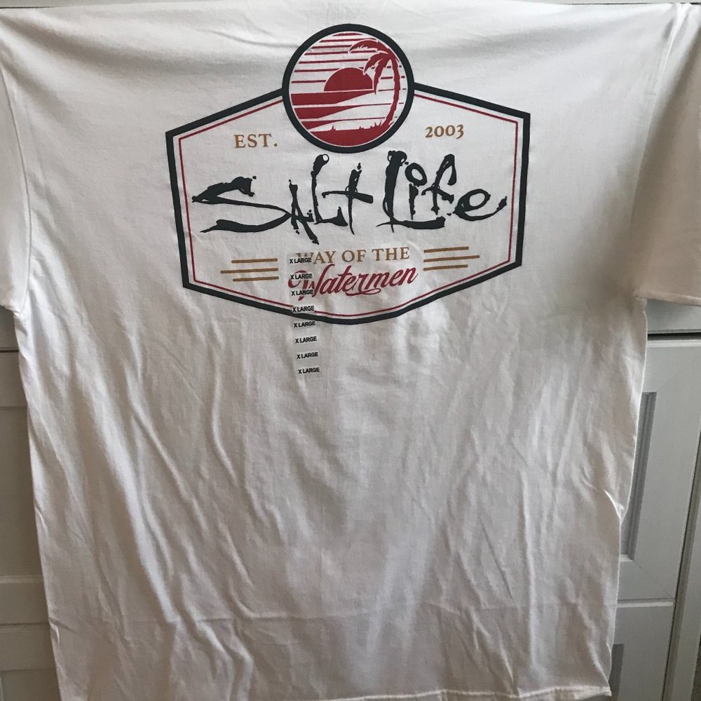 Salt Life XL White Short sleeve Tshirt